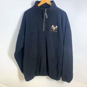 Vintage Yellowstone National Park Fleece Quarter Zip Pullover Made in USA SZ XXL